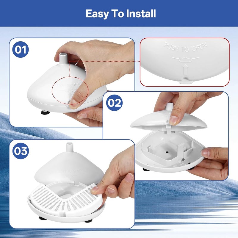 SANKLEV Filter Housing Replacement Compatible with Raindrop Design Pet Stainless Steel Fountain - Image 5